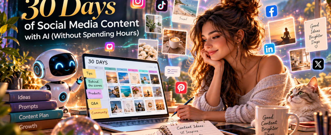 How to Create 30 Days of Social Media Content with AI (Without Spending Hours)